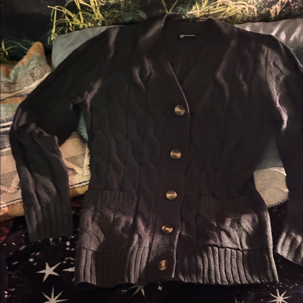 Women's Forest Green Cardigan Sweater